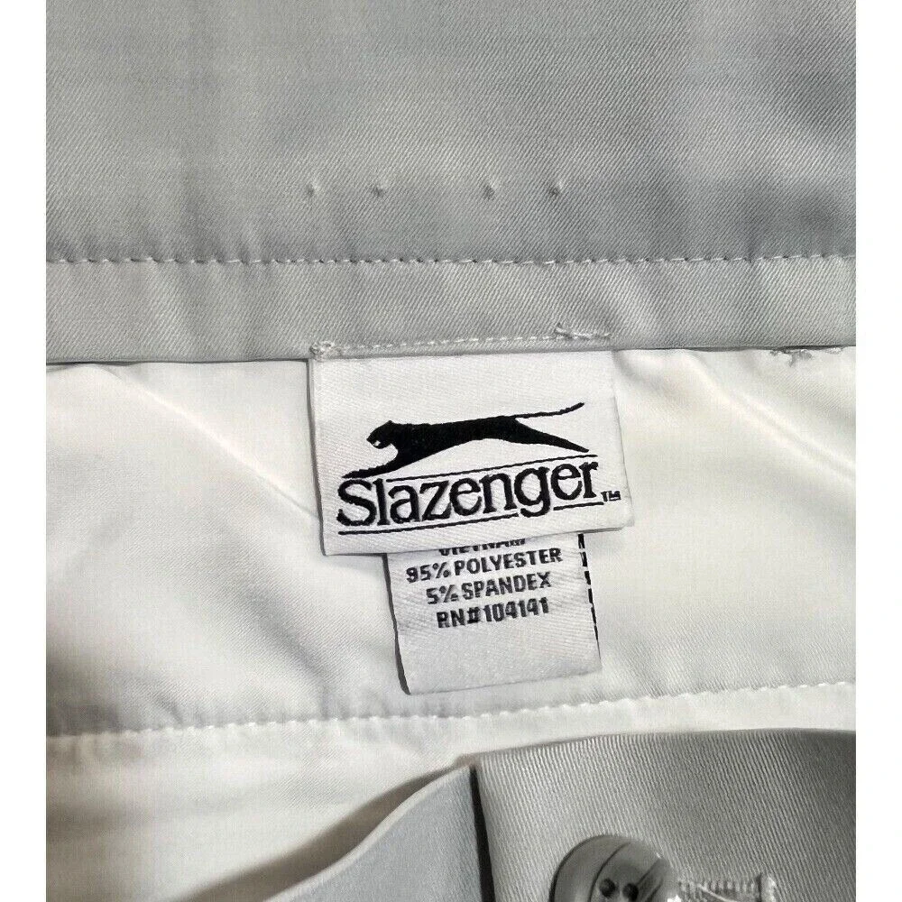 Slazenger Men's Golf Pants Light Weight Gray 34x34 Poly Spandex NWOT